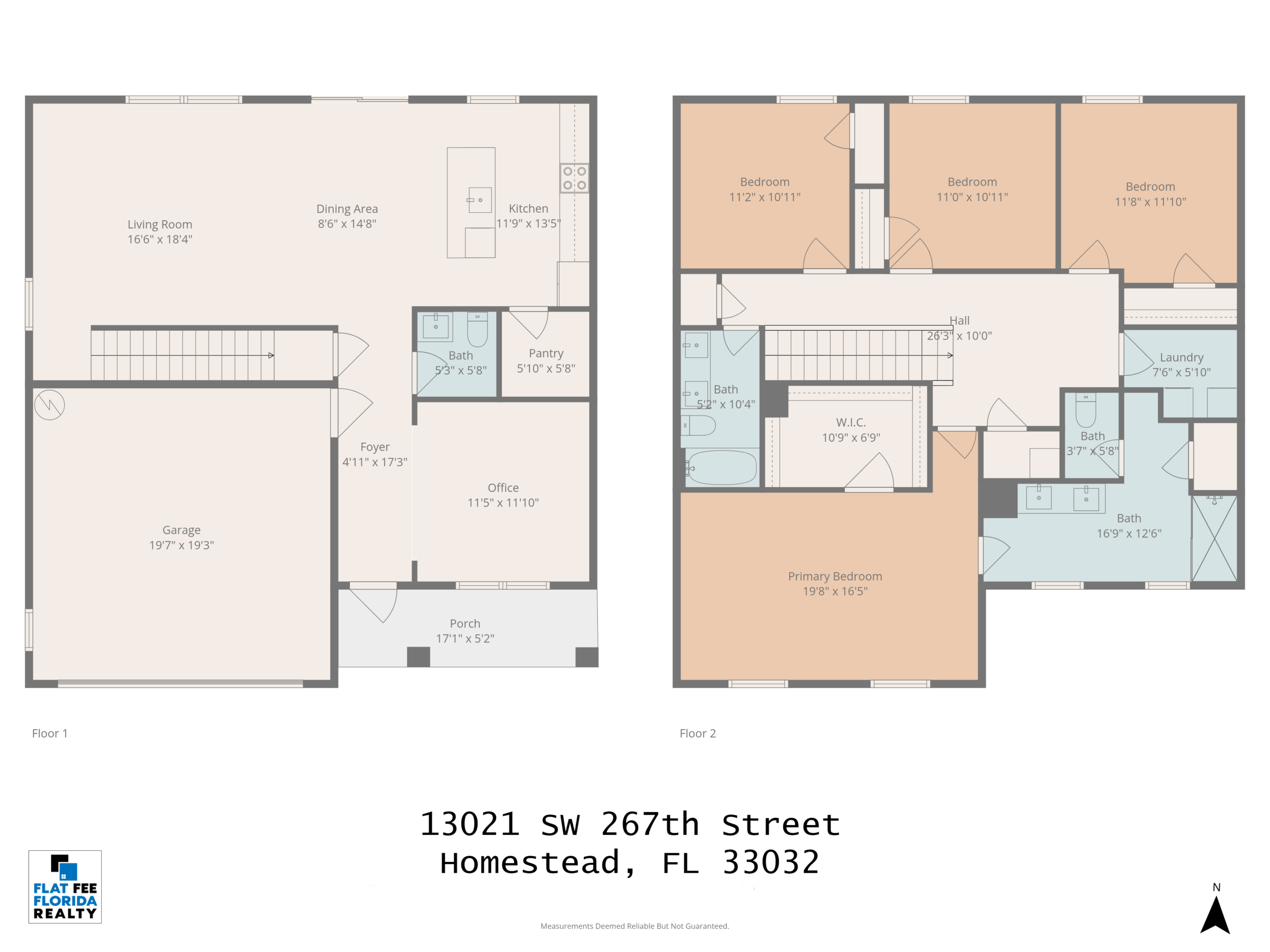 Floor Plan for 13021 SW 267th Street, Homestead, FL 33032